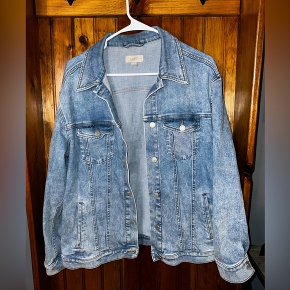 Ladies Loft denim jean jacket size medium - Picture 1 of 3